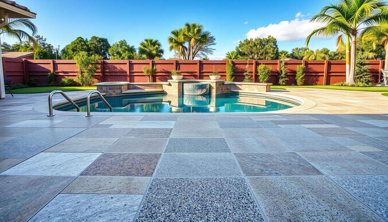 Pool deck resurfacing